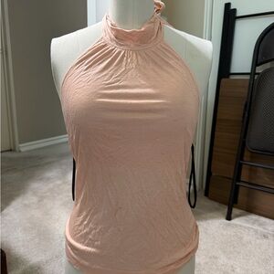 Laundry By Shelli Segal Blush Pink Halter Tie-Back Camisole
